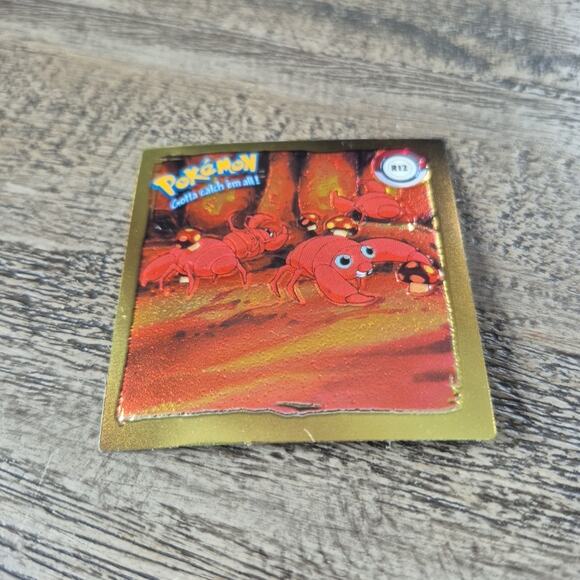 Vintage 1999 Paras Pokemon Artbox Gold Sticker Paras #R12 Series 1 - Picture 2 of 9